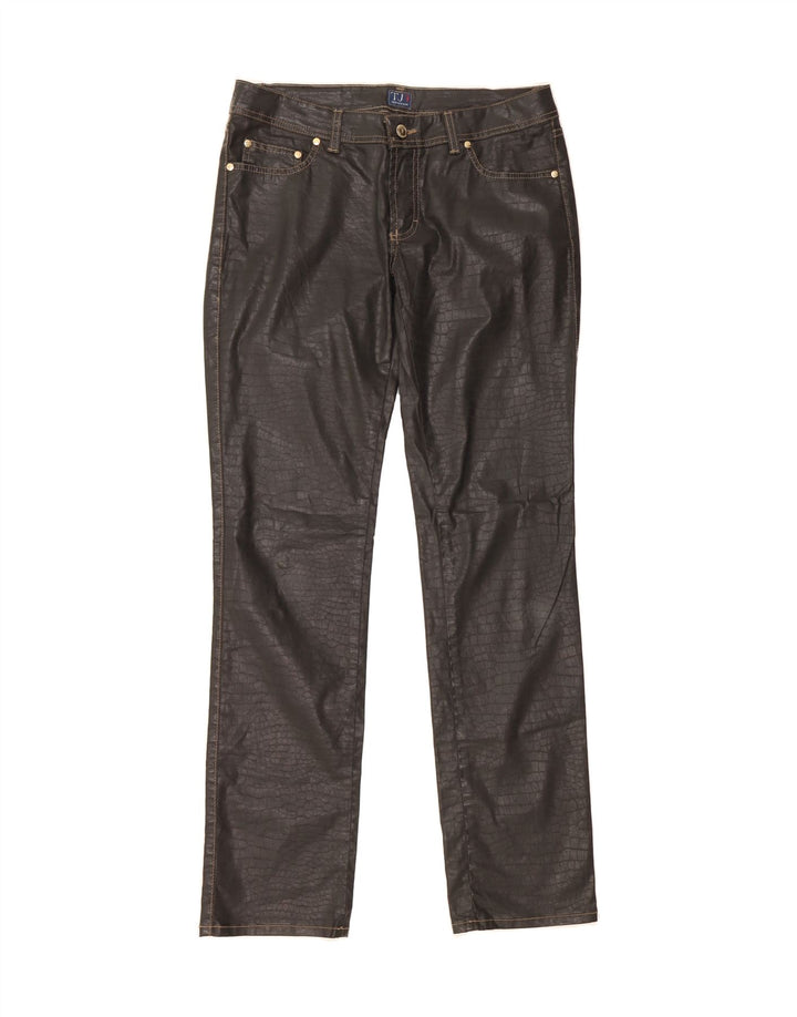 TRUSSARDI Womens Slim Casual Trousers W30 L33 Black Cotton Vintage Trussardi and Second-Hand Trussardi from Messina Hembry 