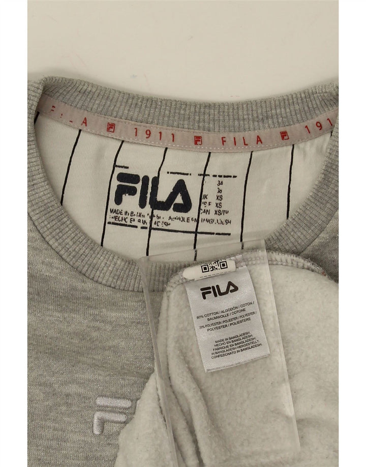 FILA Moletom Masculino Jumper XS Algodão Cinza