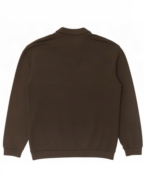 Moletom Zara masculino com gola polo e grande algodão cáqui