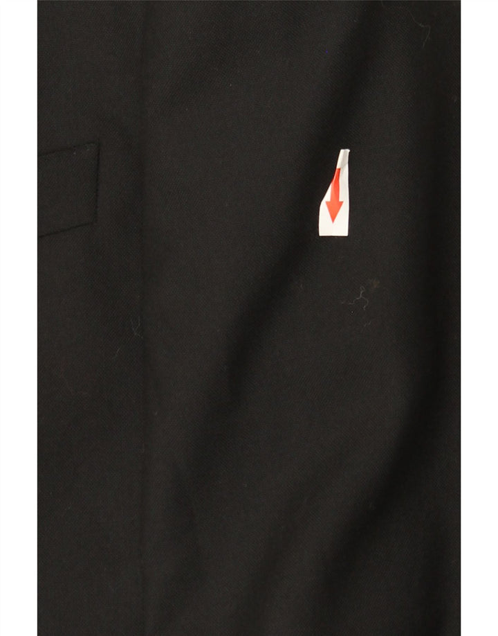 Jaqueta blazer masculina de 2 botões MARKS & SPENCER Reino Unido 42 grande poliéster preto