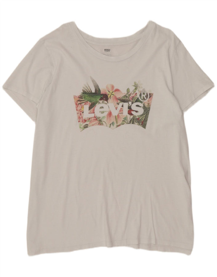Camiseta gráfica masculina Levi's Top 2XL branca