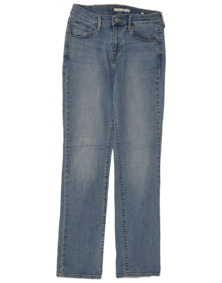 Calça jeans feminina Levi's 505 Straight US 6 médio W28 L32 azul algodão