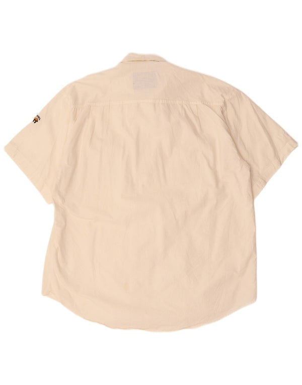 Camel Active Mens Camisa militar de manga curta XL Branco