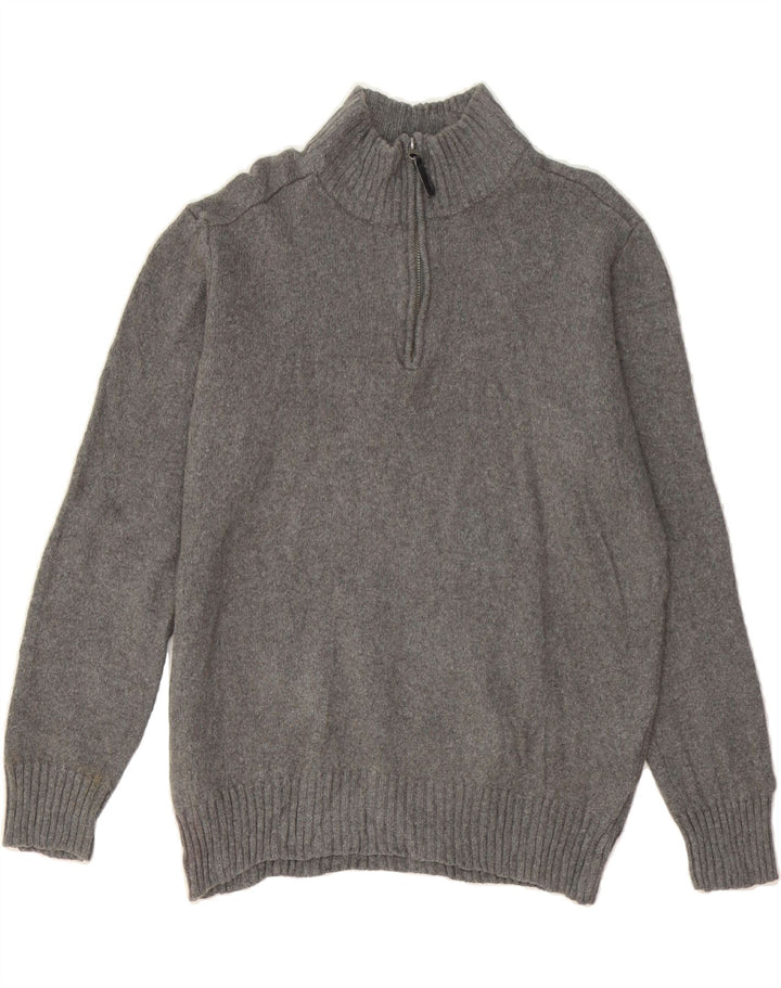 COLUMBIA Womens Zip Neck Jumper Sweater UK 18 XL Grey Cotton Vintage Columbia and Second-Hand Columbia from Messina Hembry 
