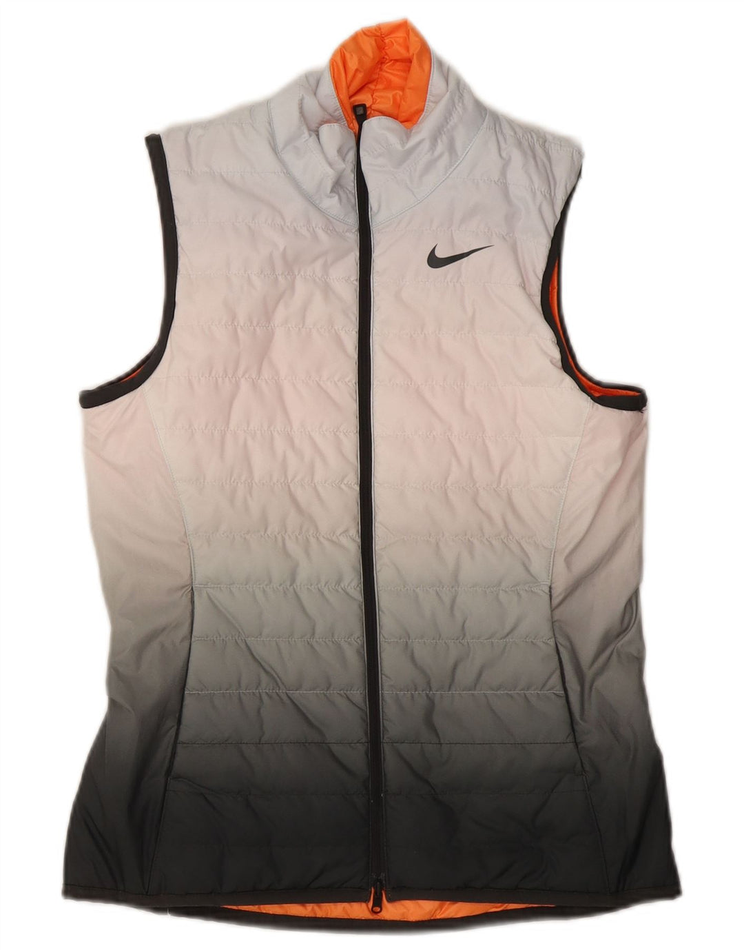 Colete reversível feminino Nike UK 10 pequeno poliéster laranja