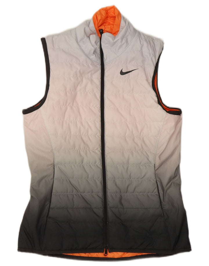 Colete reversível feminino Nike UK 10 pequeno poliéster laranja