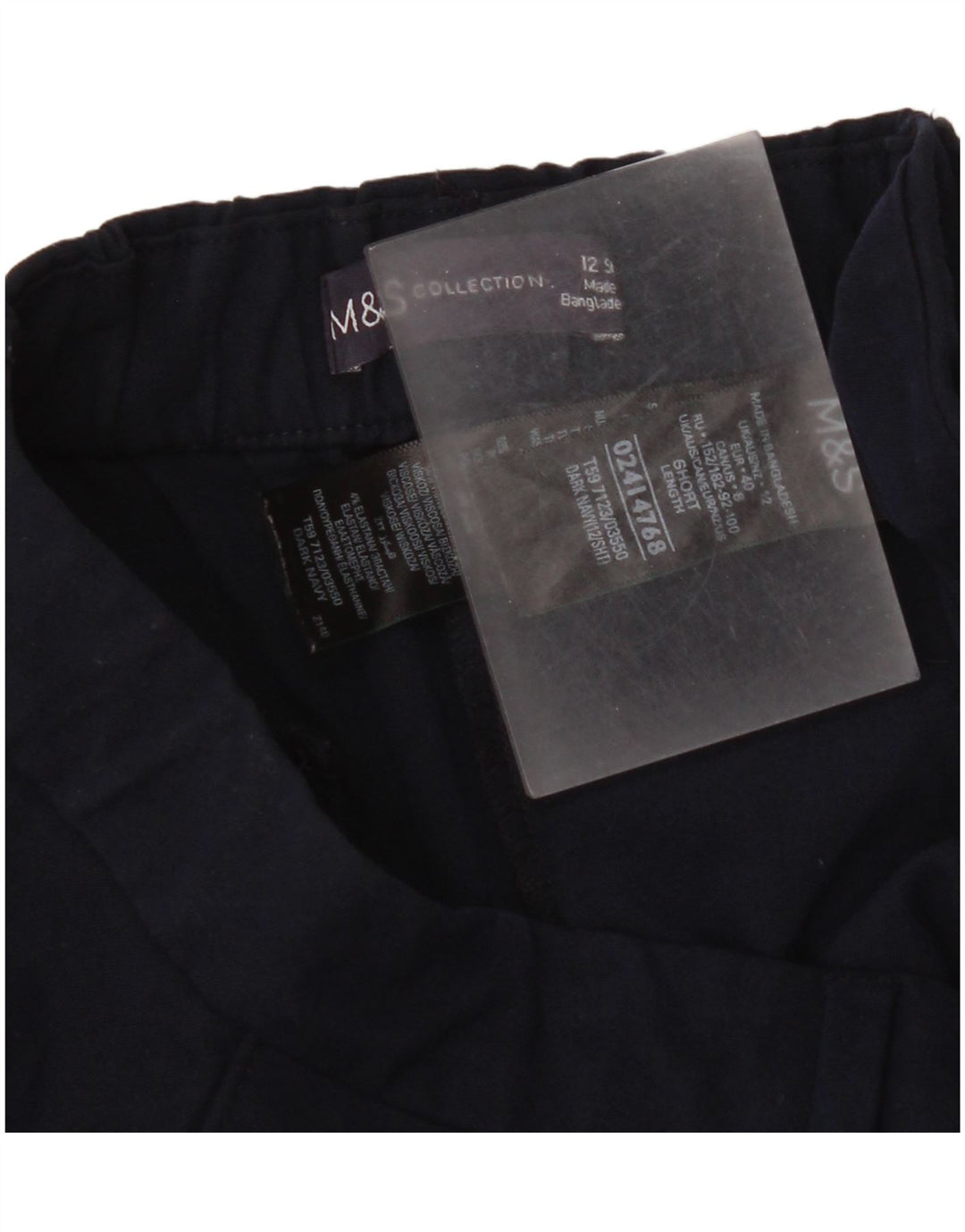 Calça feminina Marks & Spencer Reino Unido 12 médio W30 L28 azul marinho