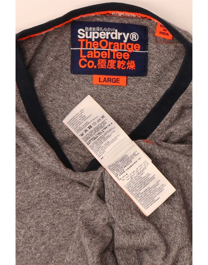 Camiseta masculina Superdry grande algodão cinza