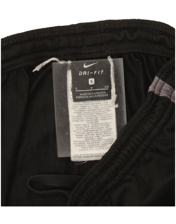 Calça de treino masculina Nike Dri Fit pequena preta colorblock poliéster