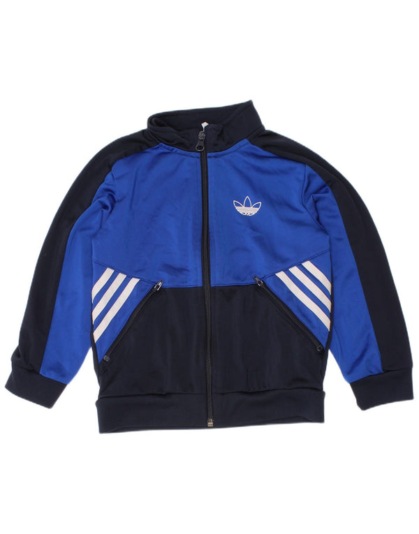 Jaqueta Adidas Meninos Treino Top 5-6 Anos Azul Marinho Colorblock Poliéster