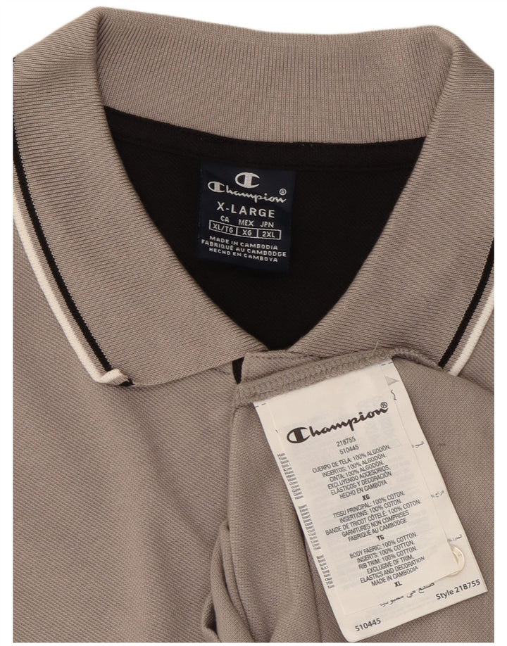 Camisa polo masculina CHAMPION XL cinza algodão