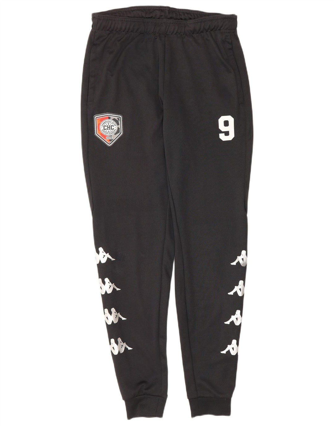 Calça de treino masculina Kappa Graphic Joggers pequena preta