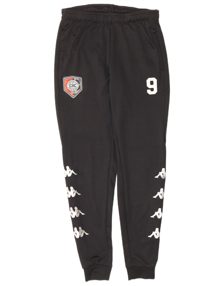 Calça de treino masculina Kappa Graphic Joggers pequena preta