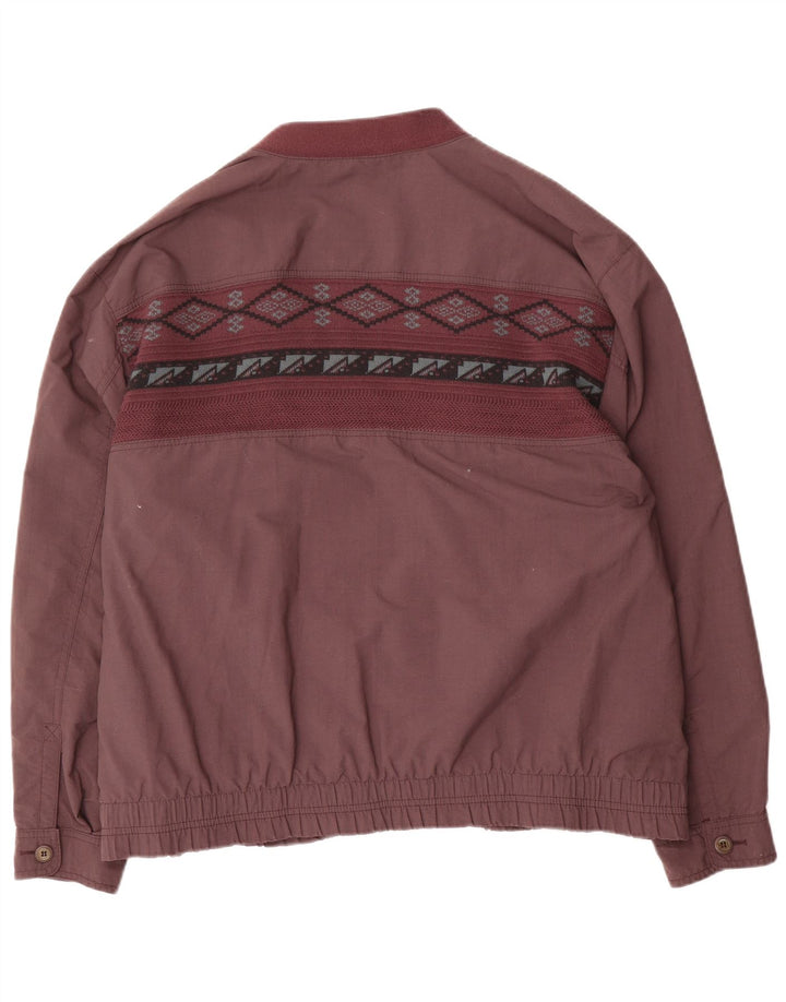 Jaqueta bomber masculina vintage com peito duplo IT 54 2XL roxo geométrico
