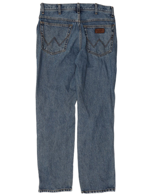 Wrangler masculino regular fit jeans reto W34 L32 algodão azul