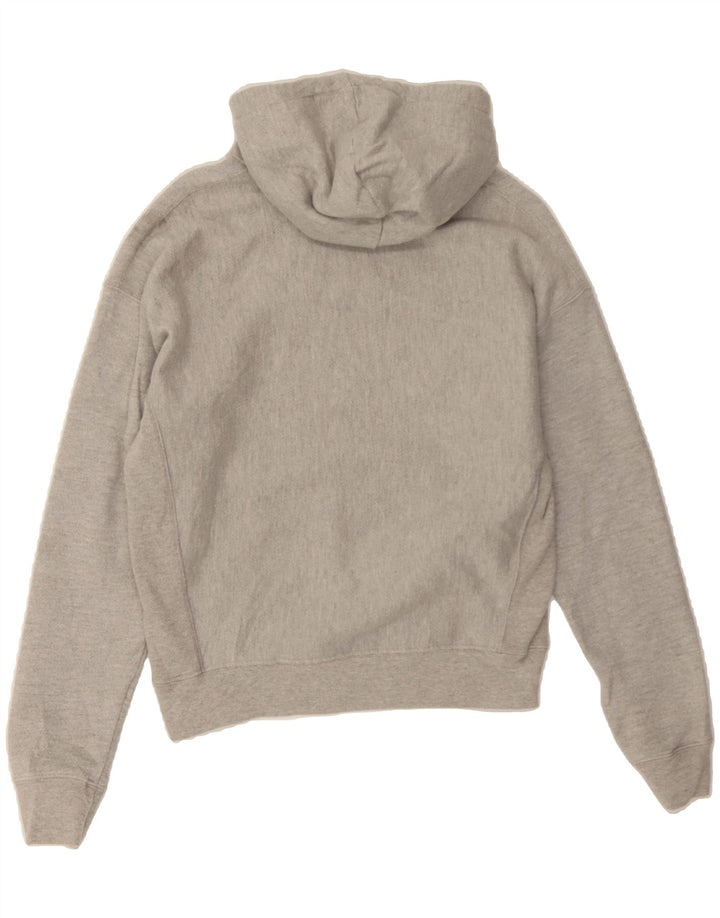 CHAMPION Womens Graphic Hoodie Jumper UK 14 Medium Grey Cotton Vintage Champion and Second-Hand Champion from Messina Hembry 