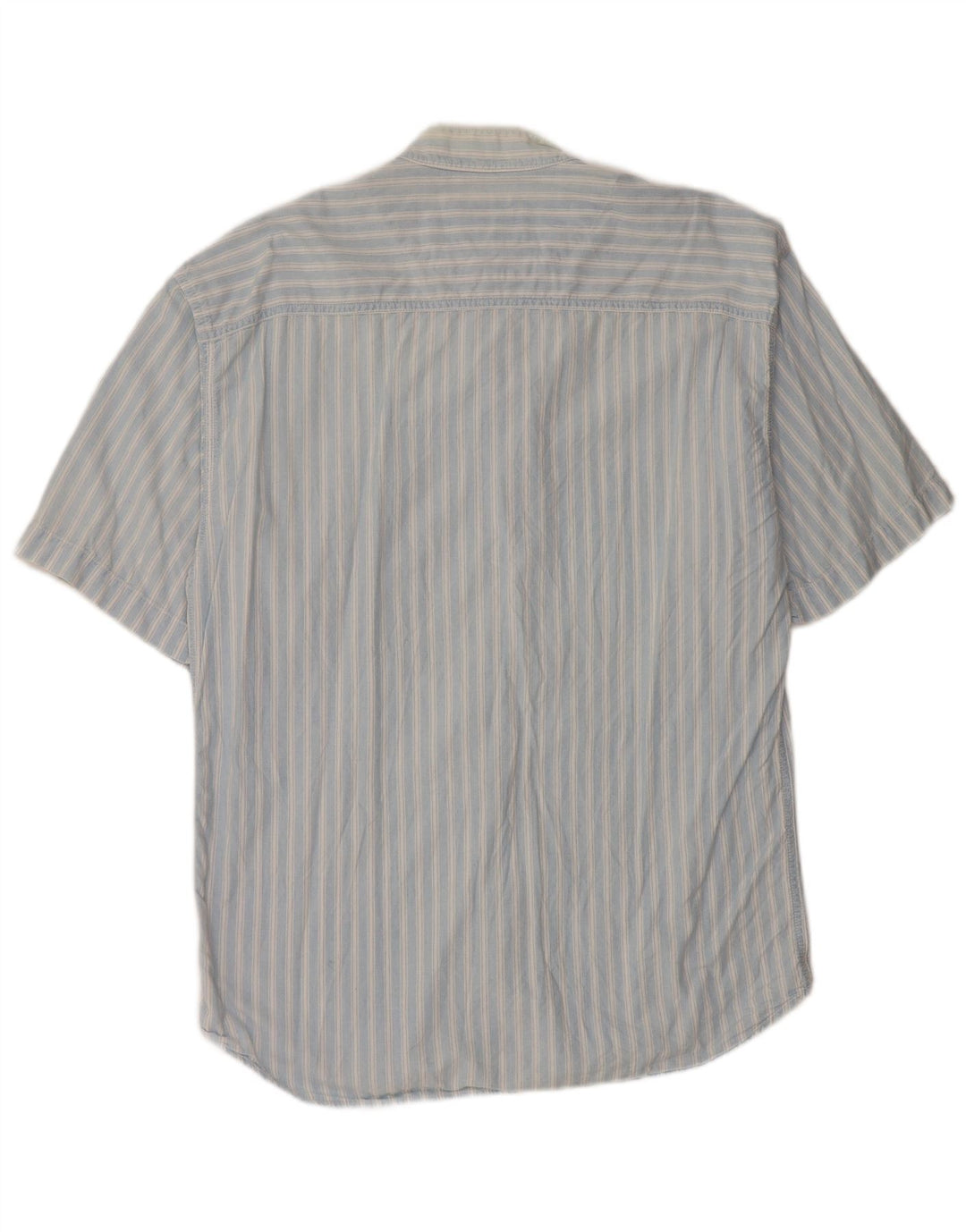 Camisa masculina de manga curta Levi's grande algodão listrado azul