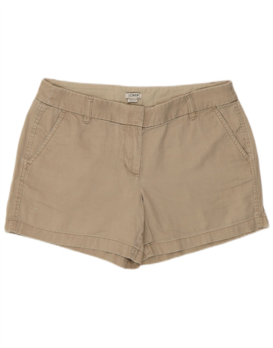 J. Crew Shorts Chino Feminino US 8 Médio W32 Bege