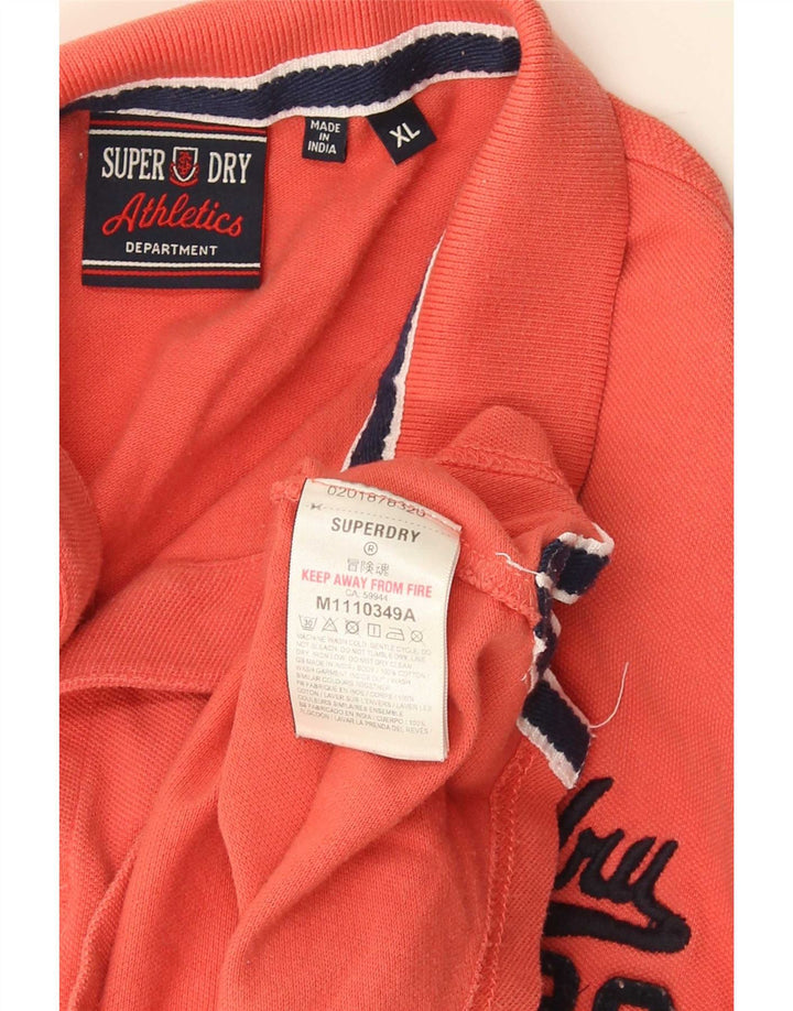 Camisa polo masculina Superdry XL laranja algodão