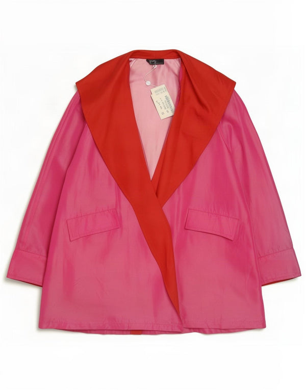Sobretudo feminino Mila Schon IT 42 acetato colorblock rosa médio