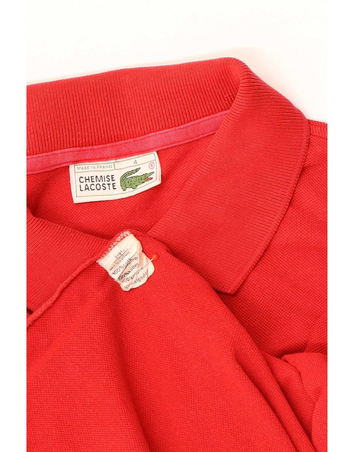 Camisa polo masculina Lacoste tamanho 4 médio vermelho