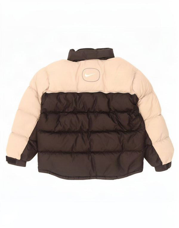 Jaqueta acolchoada Nike Boys 13-14 anos XL preto colorblock poliéster