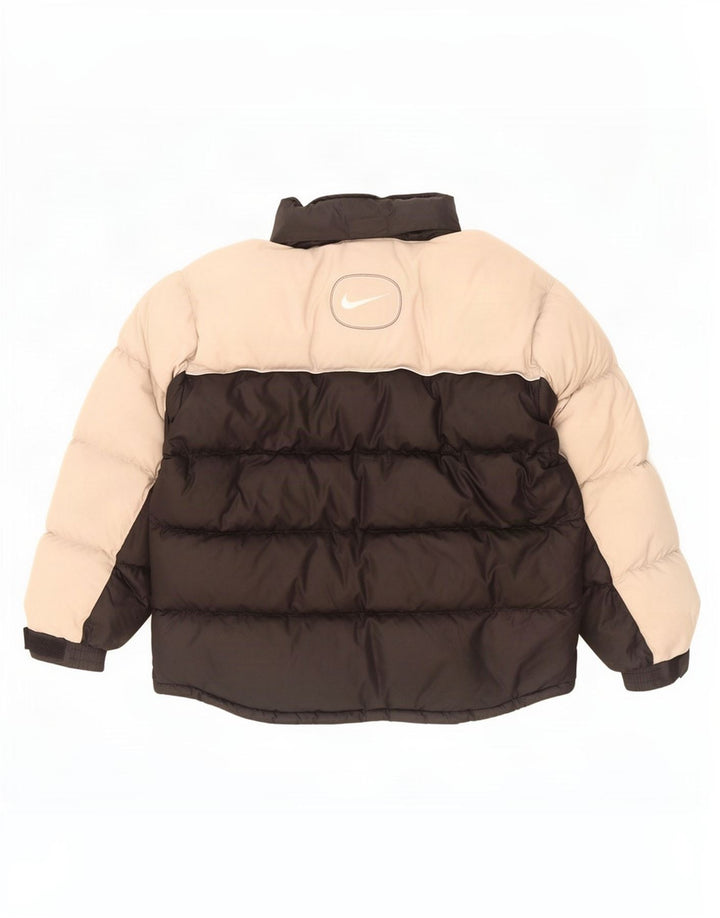Jaqueta acolchoada Nike Boys 13-14 anos XL preto colorblock poliéster