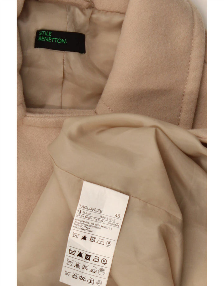 BENETTON Womens Overcoat IT 40 Small Beige Vintage Benetton and Second-Hand Benetton from Messina Hembry 