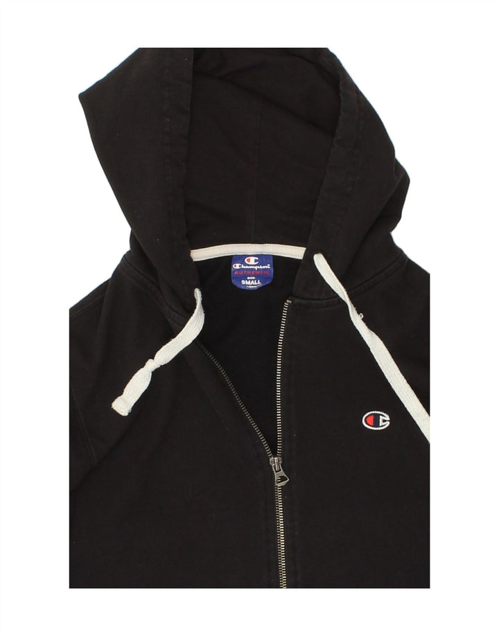 CHAMPION Womens Zip Hoodie Sweater UK 10 Small Black Cotton Vintage Champion and Second-Hand Champion from Messina Hembry 