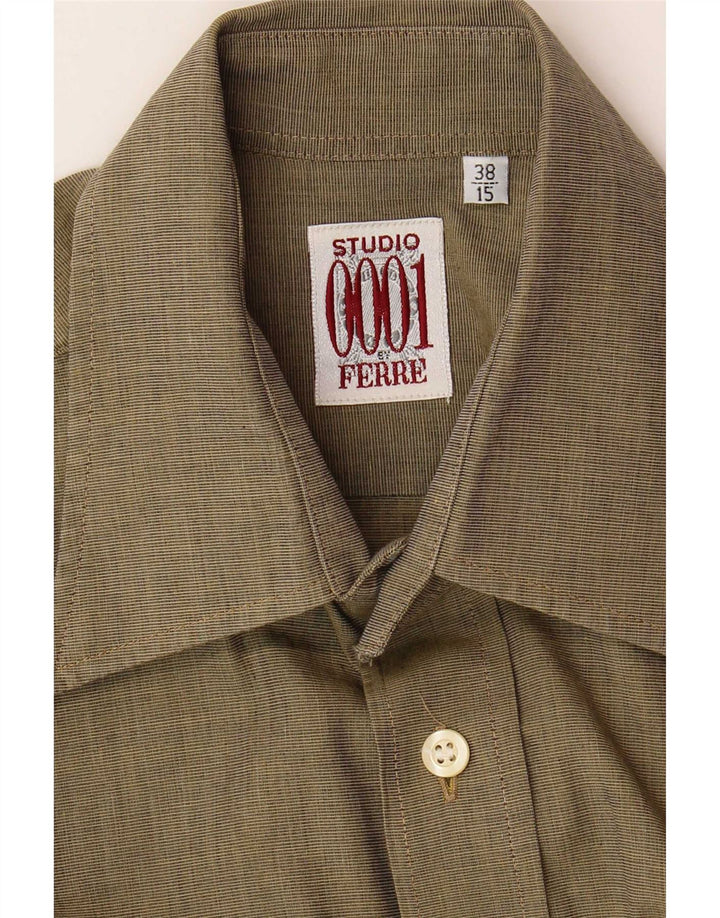 Camisa masculina Ferre tamanho 38 15 cáqui médio