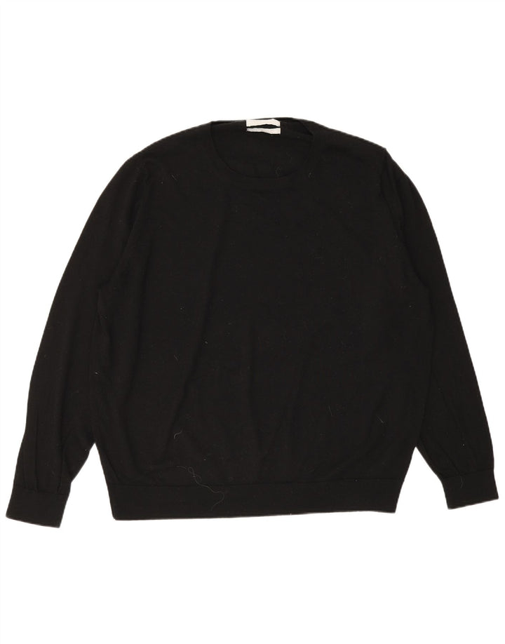 Suéter feminino MARKS & SPENCER com gola redonda UK 24 4XL preto