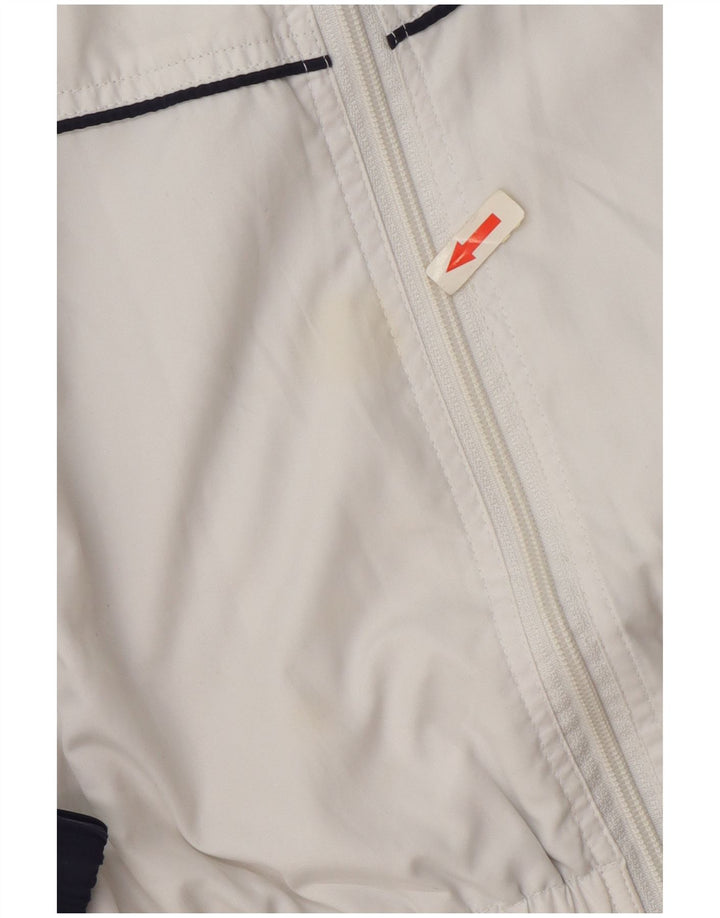 Jaqueta masculina de agasalho Masita de poliéster colorblock branco médio