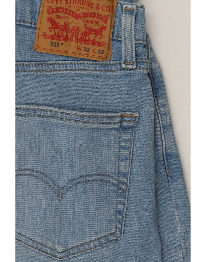 Levi's Masculino 511 Slim Jeans W32 L32 Azul Algodão