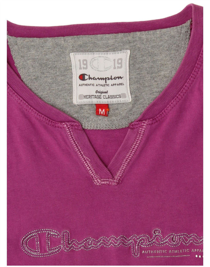 Camiseta feminina com estampa CHAMPION UK 12 rosa médio