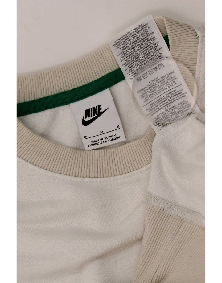 Moletom gráfico masculino Nike Jumper médio branco colorblock algodão