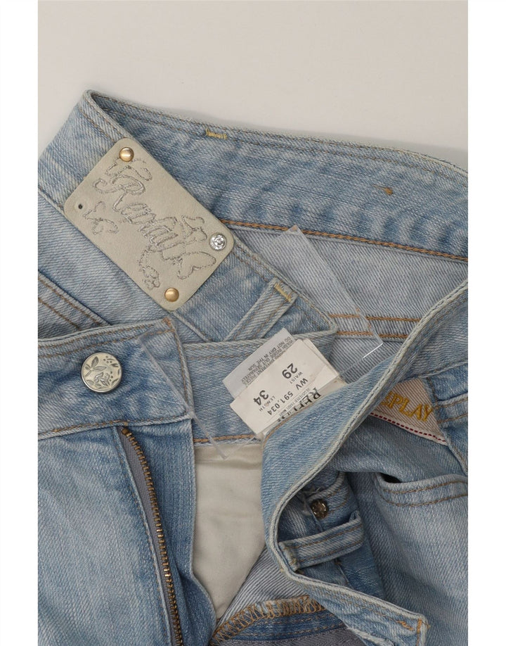 REPLAY Womens Straight Jeans W29 L29 Blue Vintage Replay and Second-Hand Replay from Messina Hembry 