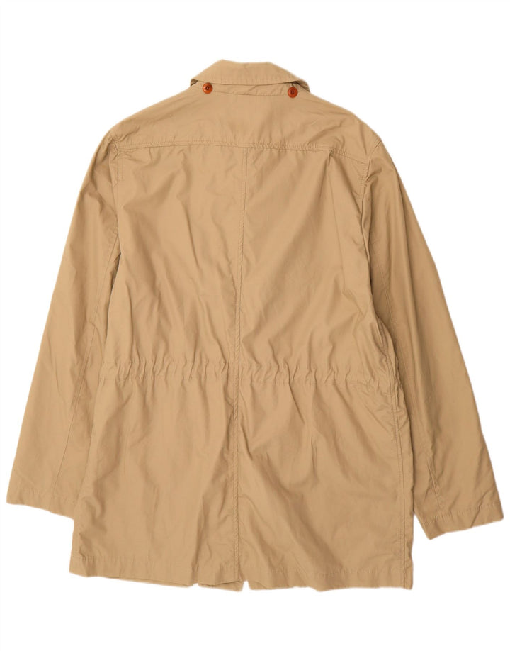 Jaqueta utilitária masculina LYLE & SCOTT Reino Unido 40 grande algodão bege