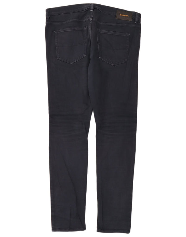 Diesel Mens D-Luster Slim Jeans W34 L34 Azul Marinho Algodão