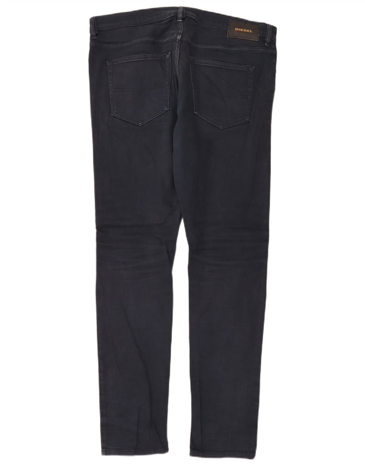 Diesel Mens D-Luster Slim Jeans W34 L34 Azul Marinho Algodão