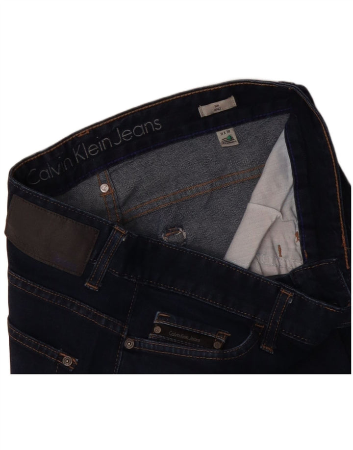 Calça jeans reta masculina CALVIN KLEIN W31 L27 algodão azul marinho