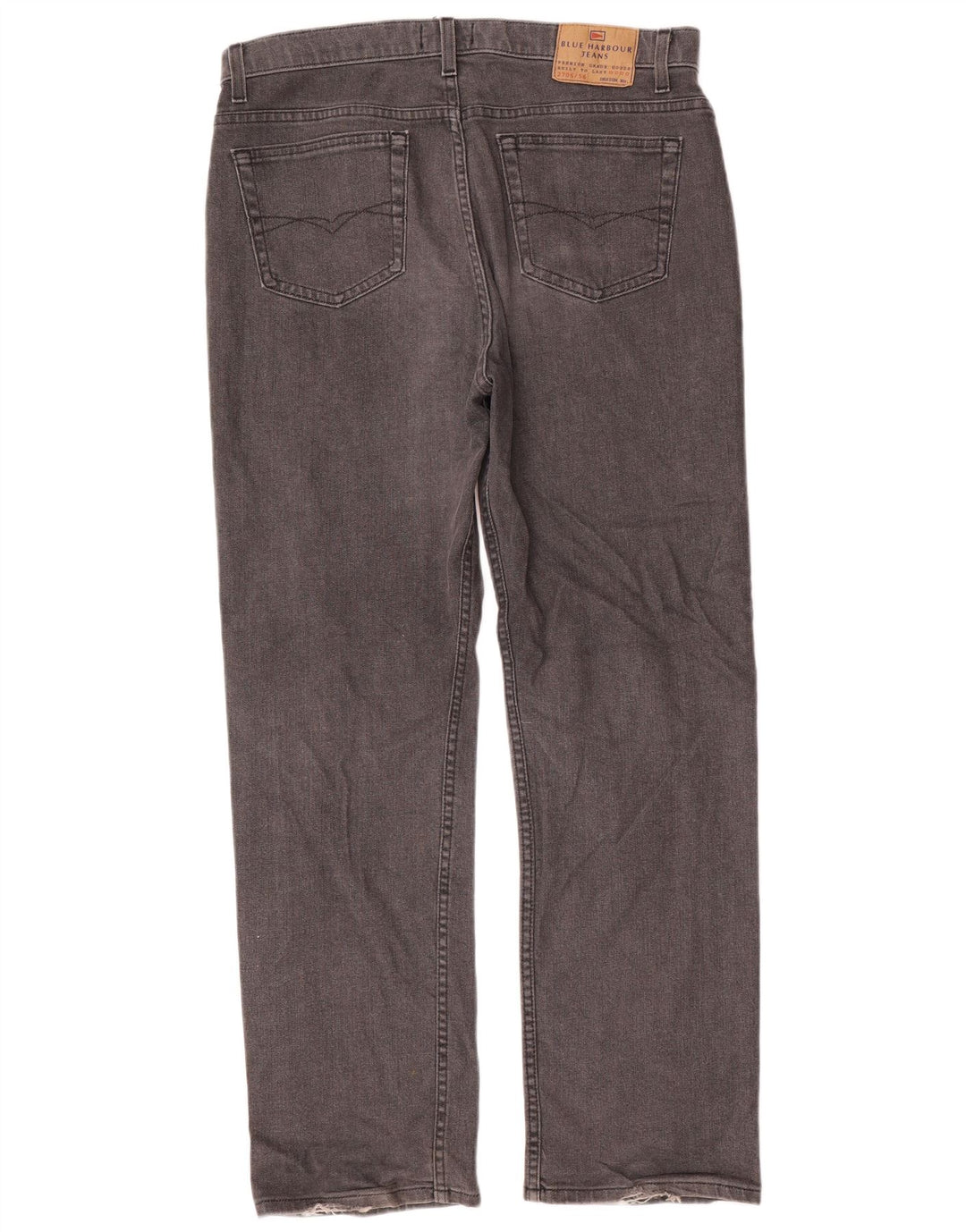 Calça jeans reta masculina Marks & Spencer Blue Harbor W36 L31 algodão cinza