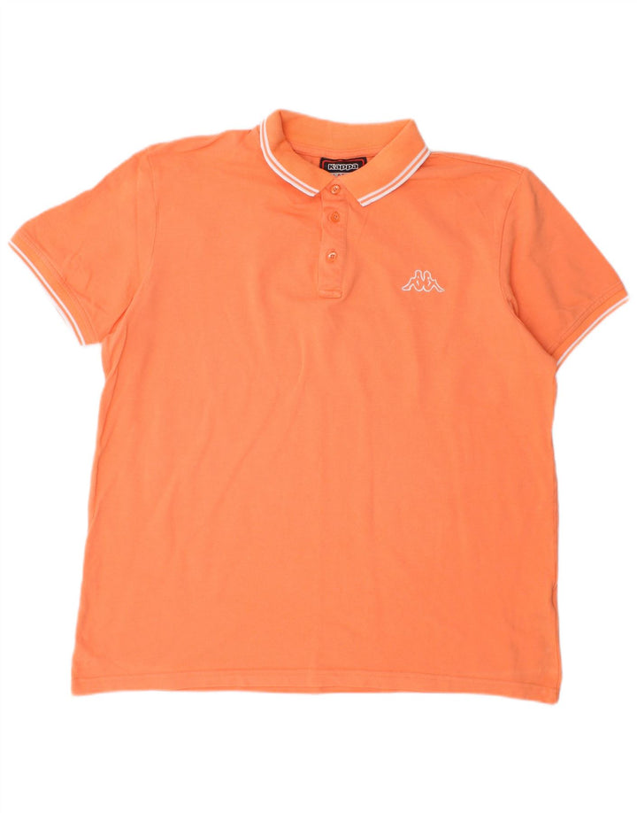 Camisa polo masculina Kappa grande algodão laranja