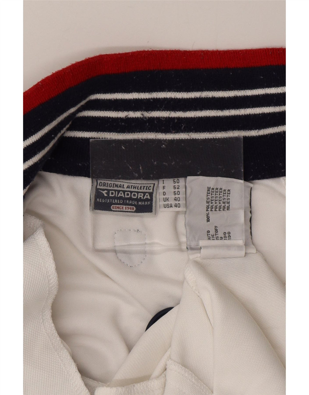 Jaqueta bomber masculina Diadora UK 40 grande poliéster branco