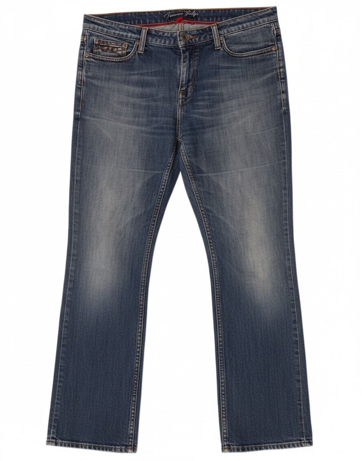 Jeans retos femininos Tommy Hilfiger W32 L30 algodão azul