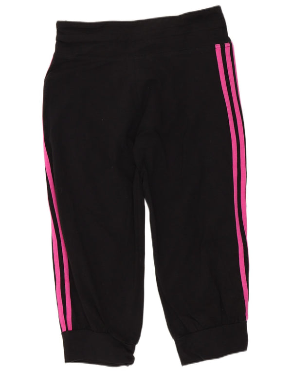 Adidas Womens Bermuda Sport Shorts UK 8 Small Black Cotton Sports