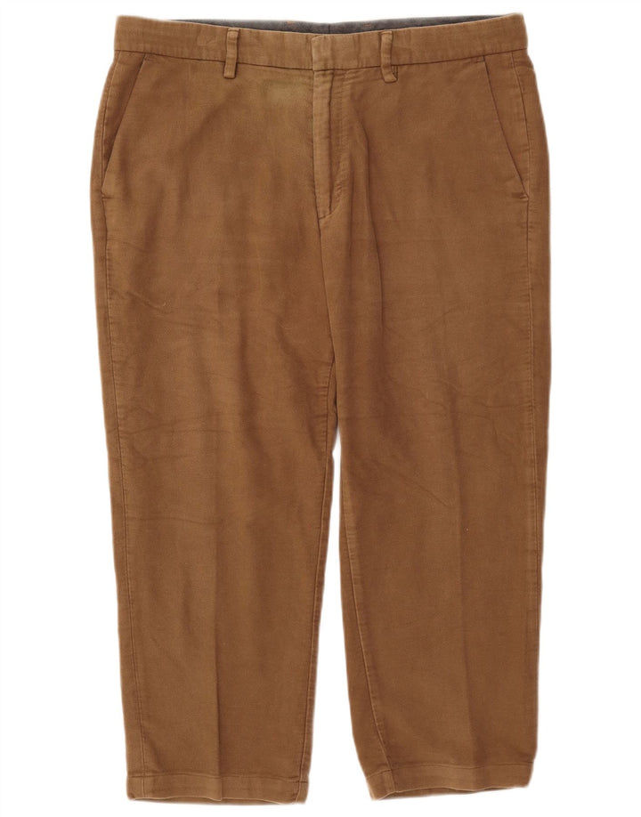 Calça capri masculina Marks & Spencer regular W36 L23 algodão bege
