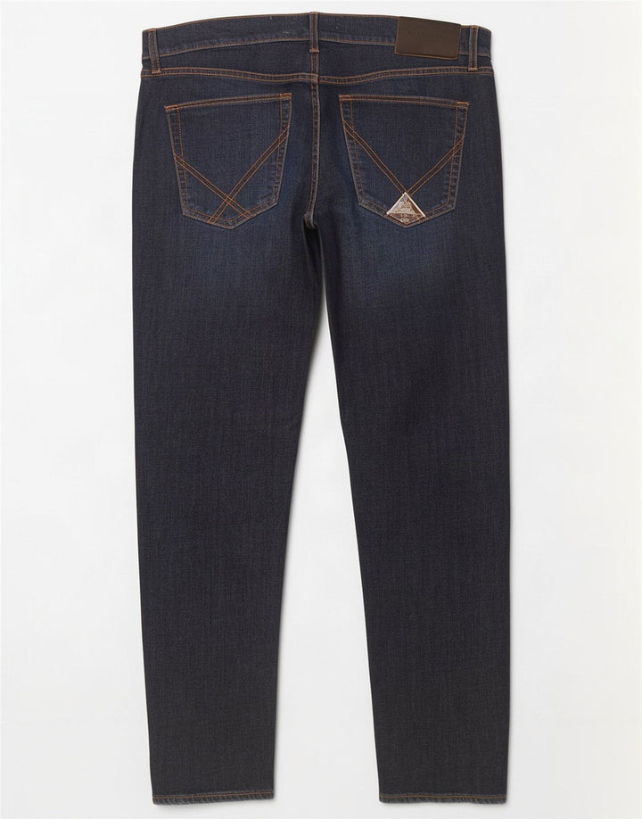 Roy Rogers Mens Slim Jeans W36 L32 Azul Marinho Algodão