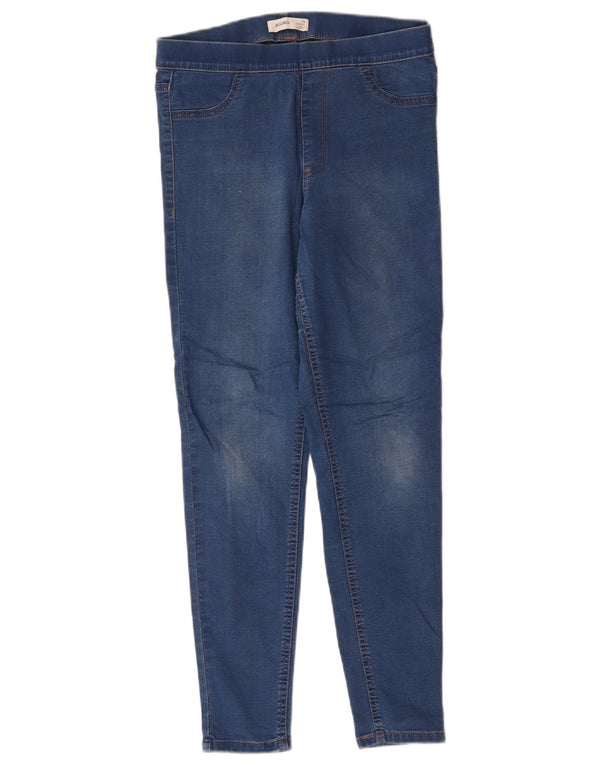 Calça jeans feminina Marks & Spencer UK 10 pequena W28 L27 azul algodão