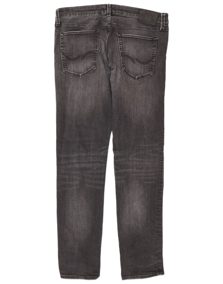 Jack & Jones Masculino GLENN Slim Jeans W34 L32 Algodão Cinza