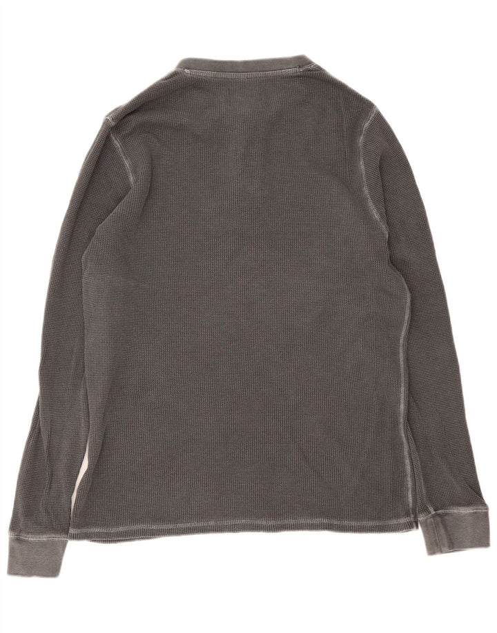 Top masculino Marks & Spencer manga comprida grande algodão cinza